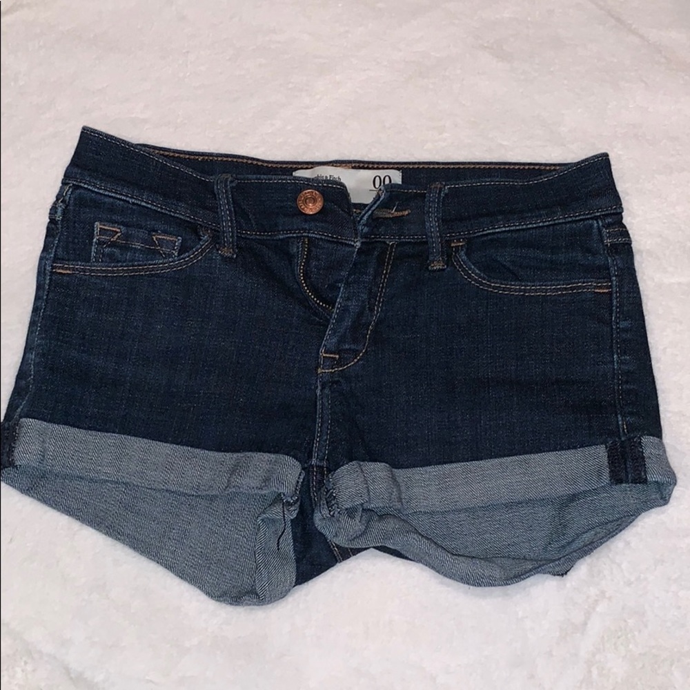 Dark wash Abercrombie shorts